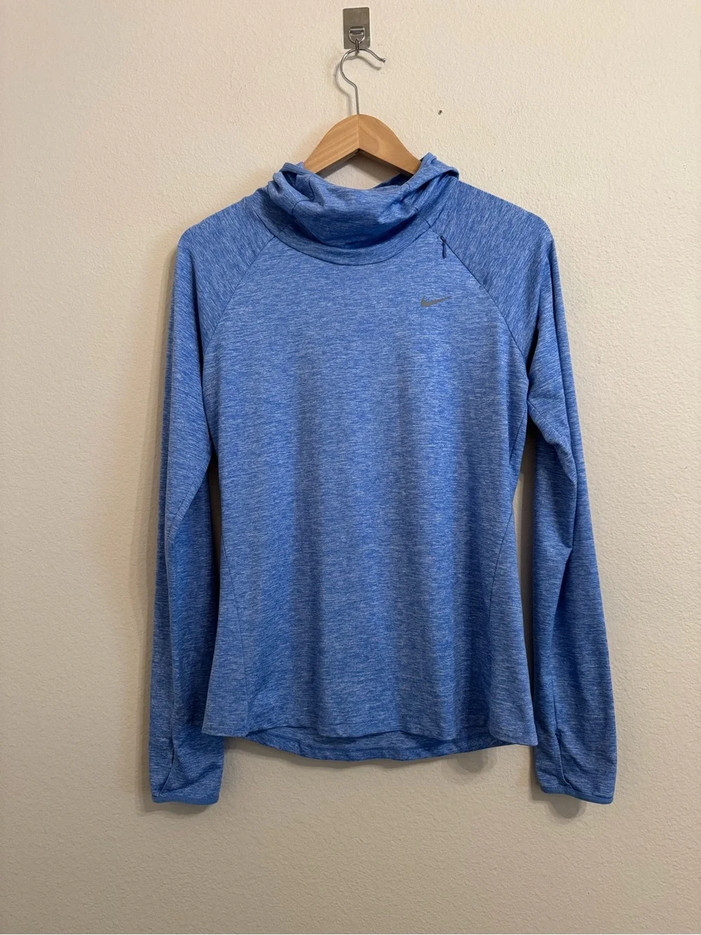 Nike Dri-Fit Dry Element Running Hoodie Blue Heather Sweatshirt Small